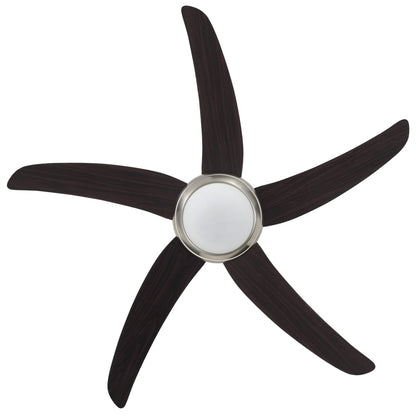 Ornate Ceiling Fan with Light 128 cm Brown