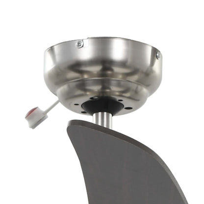 Ornate Ceiling Fan with Light 128 cm Brown