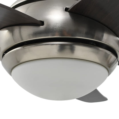 Ornate Ceiling Fan with Light 128 cm Brown