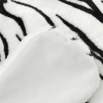 Carpet | White with tiger stripes | Polyester, Foam | 144 cm |  Pattern