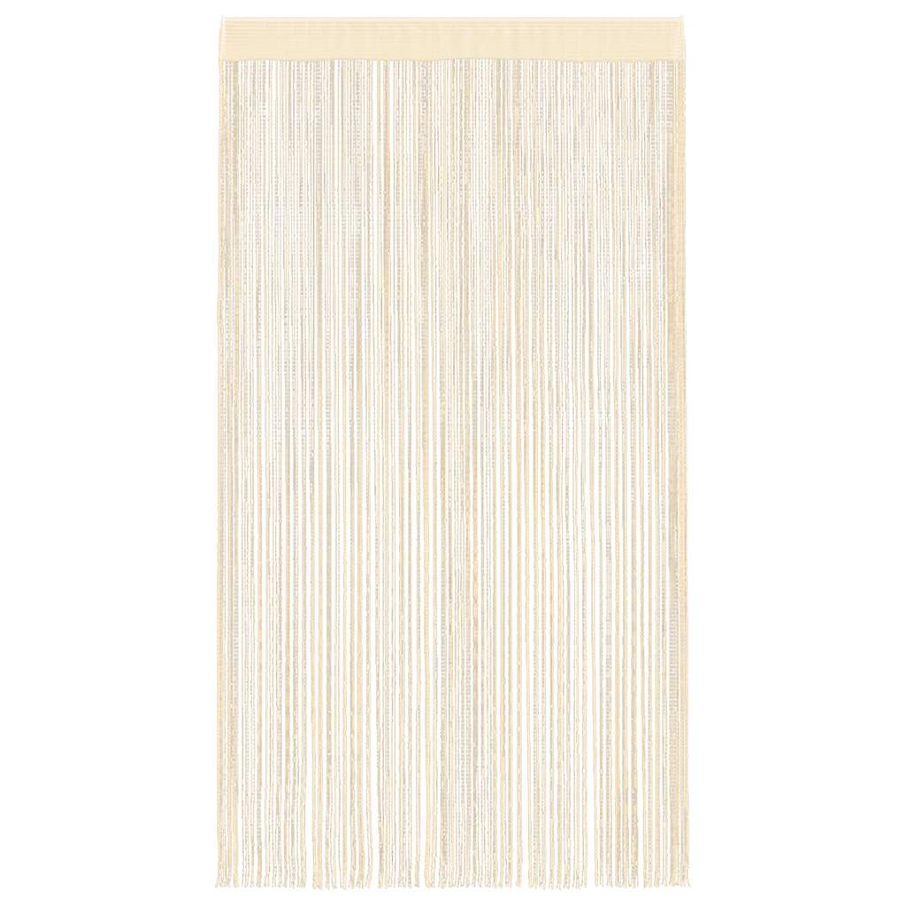 String Curtains 2 pcs 100x250 cm Cream
