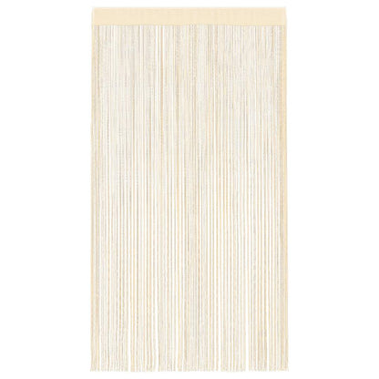 String Curtains 2 pcs 100x250 cm Cream