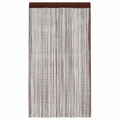 String Curtains 2 pcs 100x250 cm Brown