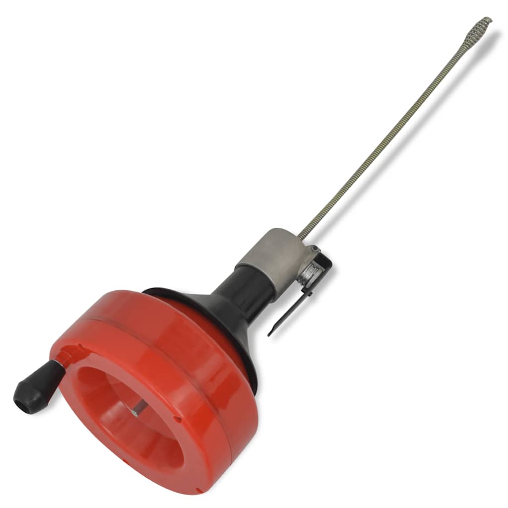 141883 vidaXL Manually/Drill Operated Pipe Cleaner 8 m