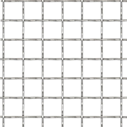 Crimped Garden Wire Fence Stainless Steel 100x85 cm 21x21x2.5mm