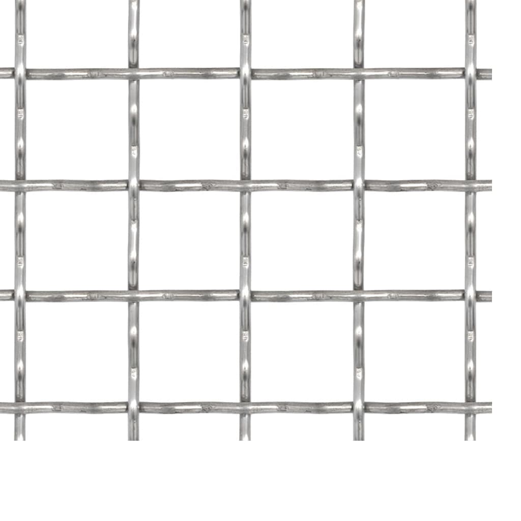 Crimped Garden Wire Fence Stainless Steel 100x85 cm 21x21x2.5mm
