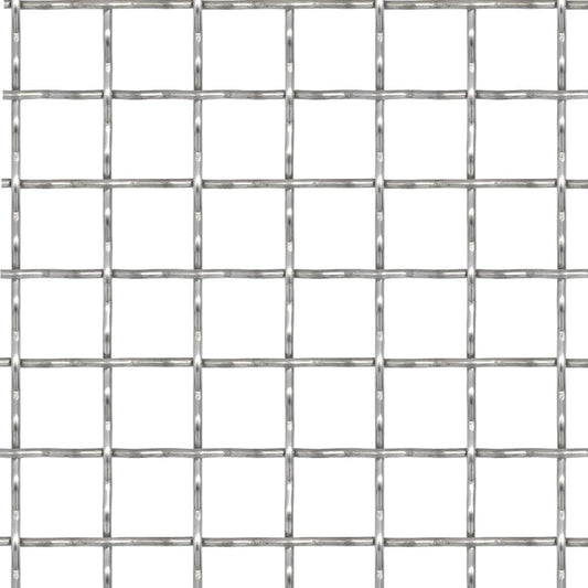142291 vidaXL Crimped Garden Wire Fence Stainless Steel 100x85 cm 31x31x3 mm