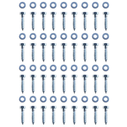 L-shaped Ground Anchors 12 pcs Galvanised Steel 5x5x50 cm