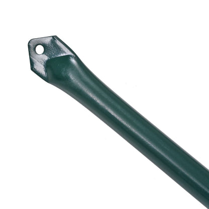Garden Posts 10 pcs 1 m Metal Green