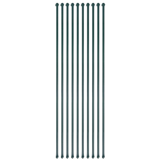 Garden Post | Set of 10 | Green | Metal | Medium | Durable | Garden Post