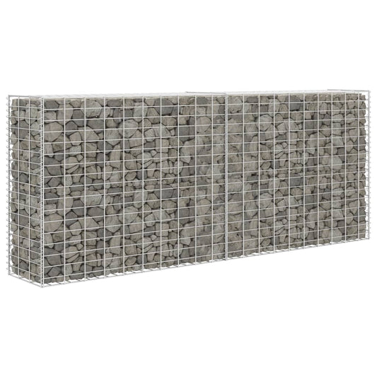 142359 vidaXL Gabion Basket Galvanised Steel 85x30x200 cm