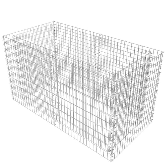 Garden Raised Bed | Silver | Galvanised Steel | 180x90x100 cm