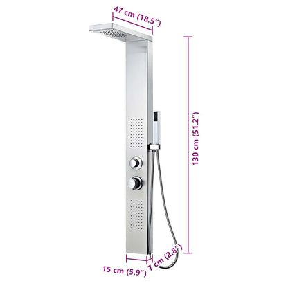 Shower Panel System Stainless Steel Square