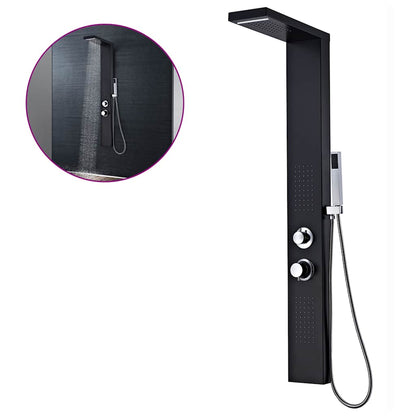 Shower Panel System Aluminium Matte Black