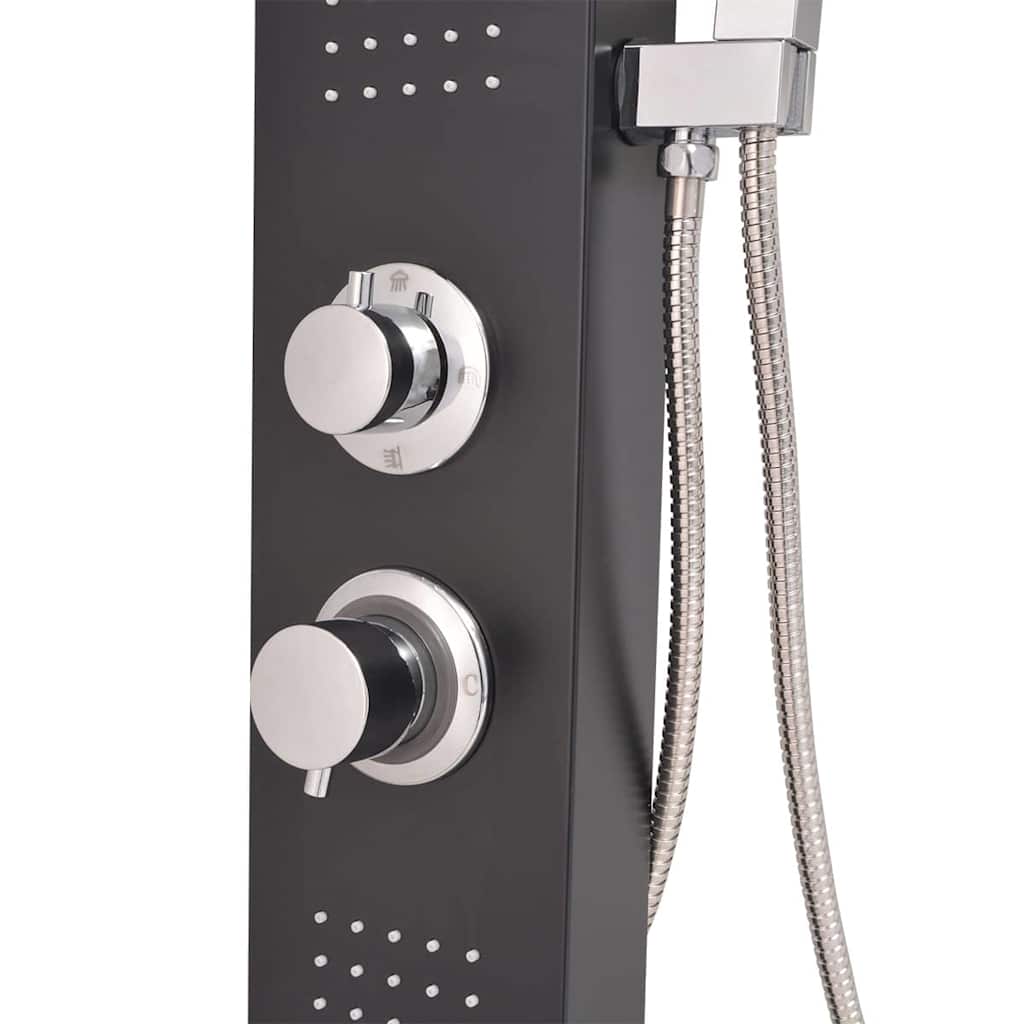 Shower Panel System Aluminium Matte Black