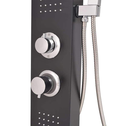Shower Panel System Aluminium Matte Black
