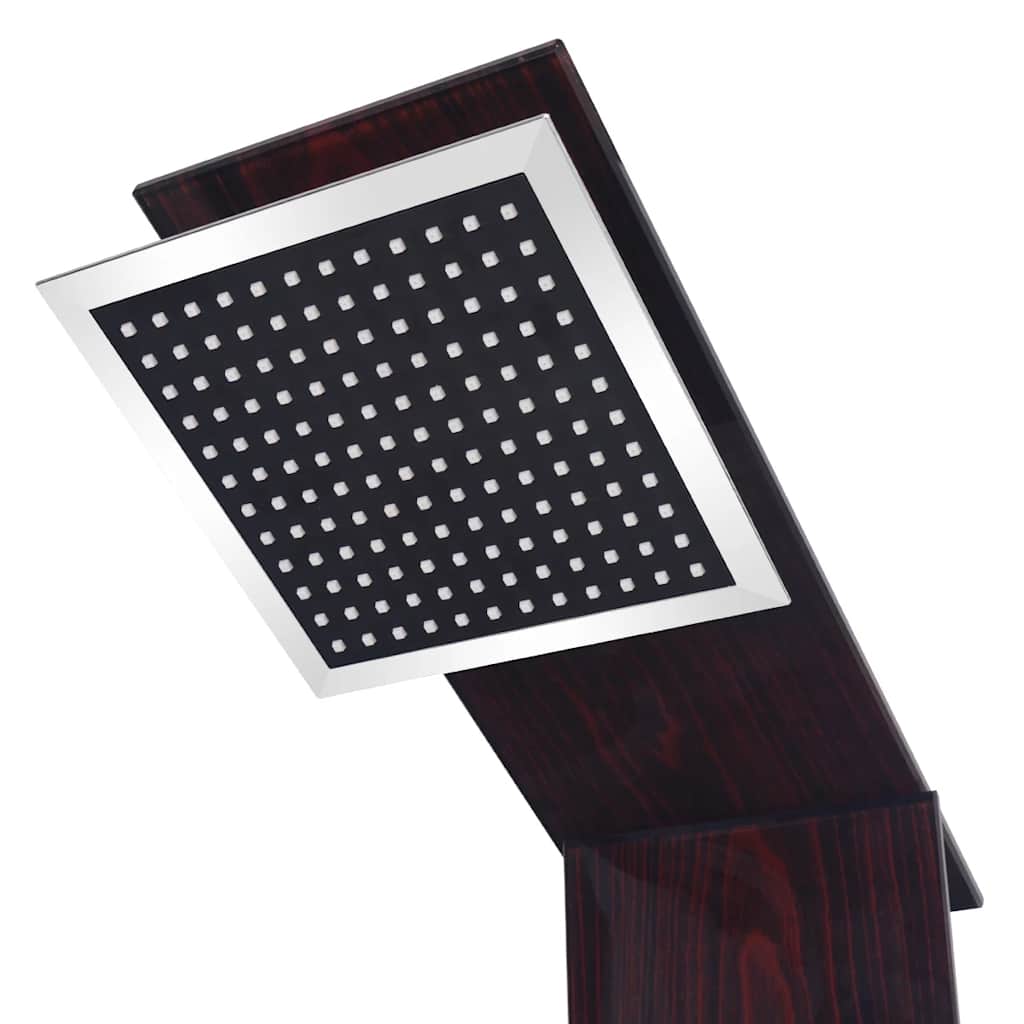 142374 vidaXL Shower Panel System Glass Brown