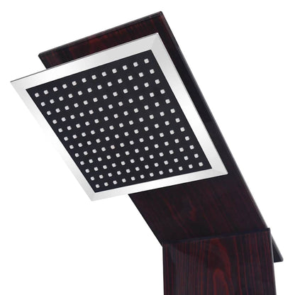 142374 vidaXL Shower Panel System Glass Brown