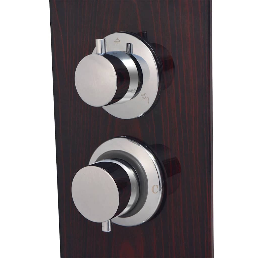 142374 vidaXL Shower Panel System Glass Brown