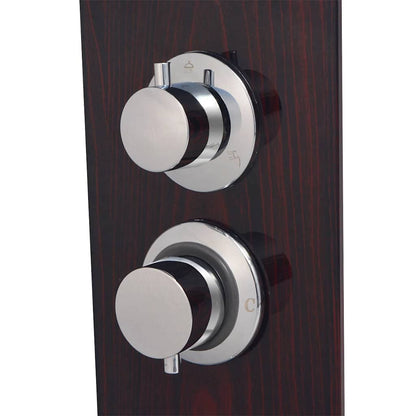 142374 vidaXL Shower Panel System Glass Brown