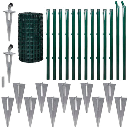 Euro Fence Steel 25x1.7 m Green