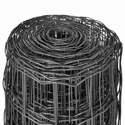142522 vidaXL Euro Fence Steel 10x1,5 m Grey