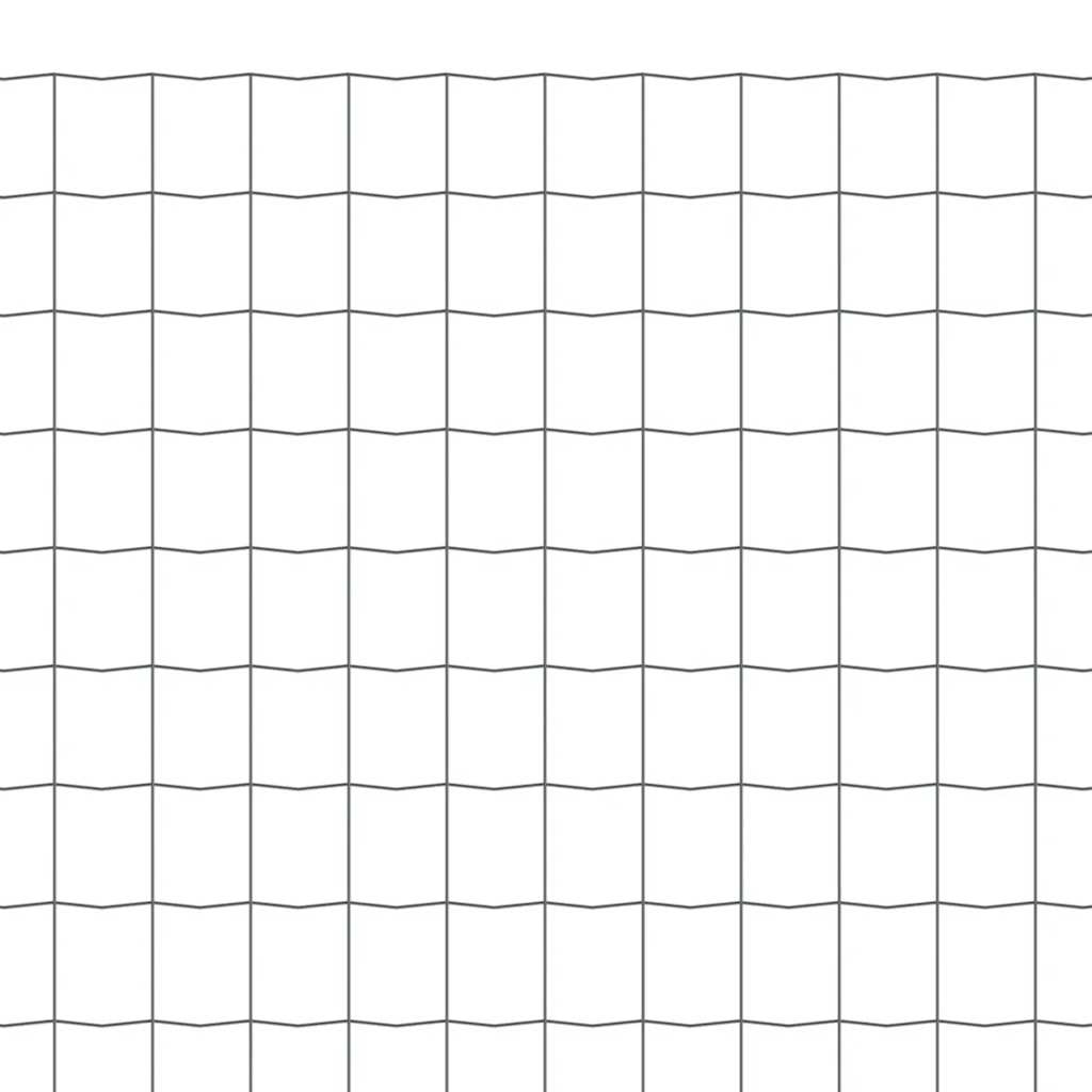 142527 vidaXL Euro Fence Steel 25x1,2 m Grey