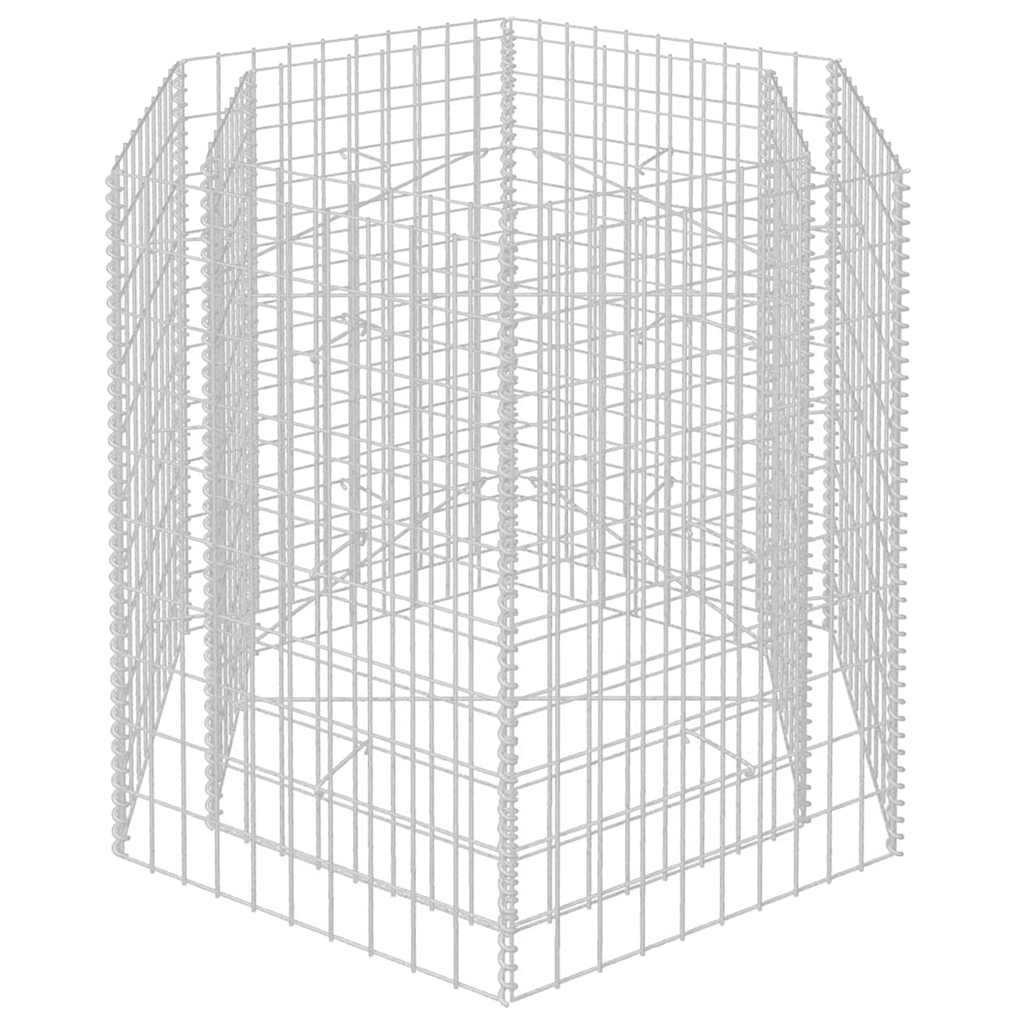 Hexagonal Gabion Raised Bed 100x90x100 cm