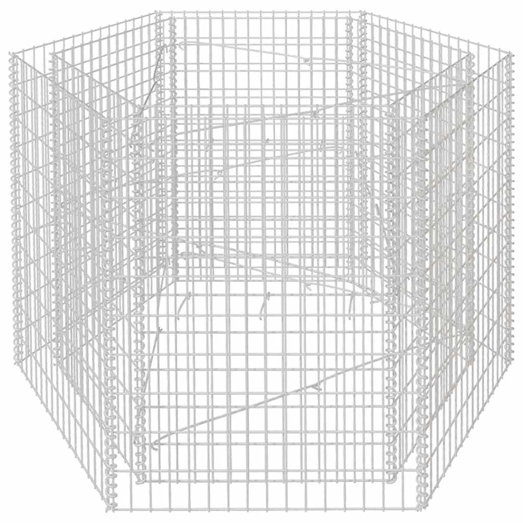 Hexagonal Gabion Raised Bed 160x140x100 cm