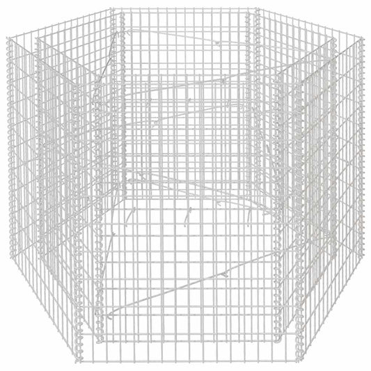 Hexagonal Gabion Raised Bed 160x140x100 cm