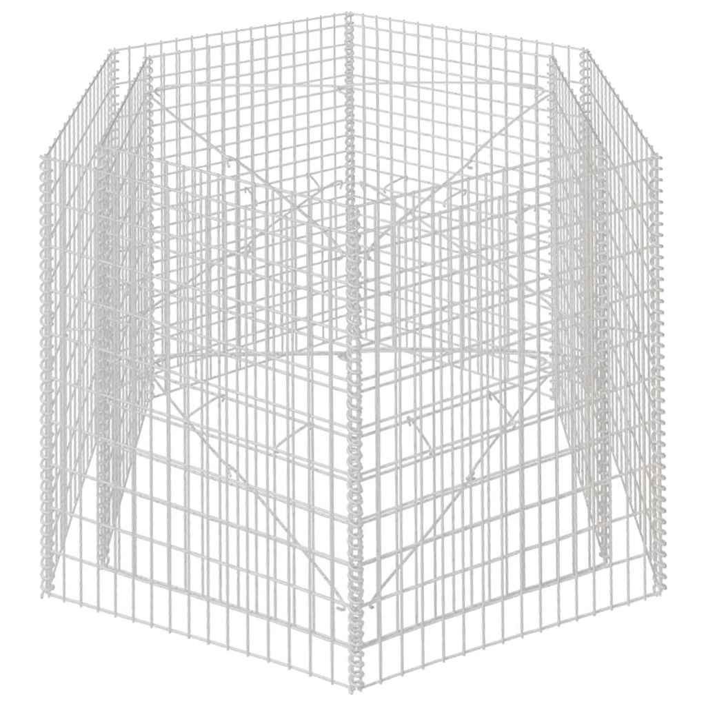 Hexagonal Gabion Raised Bed 160x140x100 cm