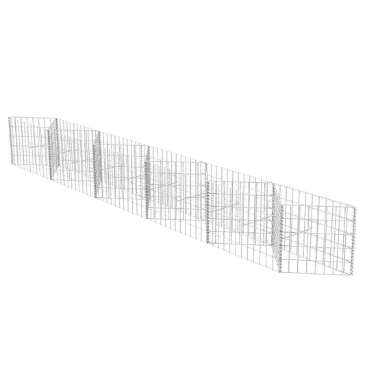 142538 vidaXL Gabion Basket Galvanised Steel 300x30x50 cm