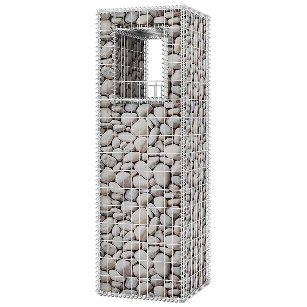 Gabion Basket Posts/Planters 2 pcs Steel 50x50x160 cm