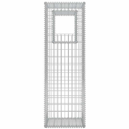 Gabion Basket Posts/Planters 2 pcs Steel 50x50x160 cm