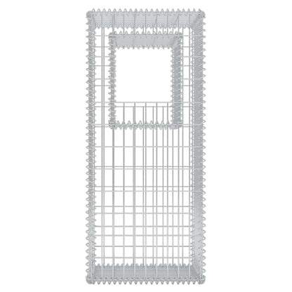 Gabion Basket Posts/Planters 2 pcs Steel 50x50x120 cm