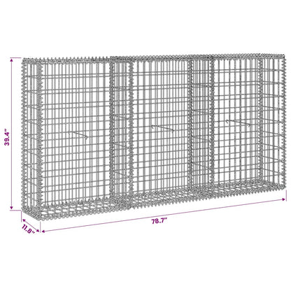 Gabion Basket Galvanised Steel 200x30x100 cm