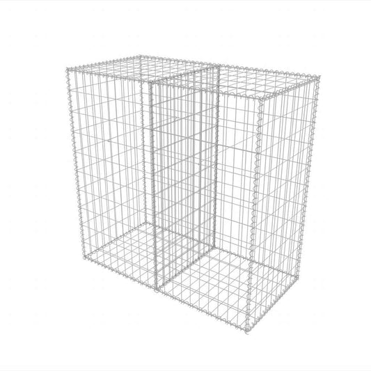 142550 vidaXL Gabion Basket Galvanised Steel 100x50x100 cm