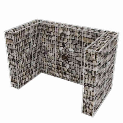 Gabion Double Wheelie Bin Surround Steel 180x100x120 cm