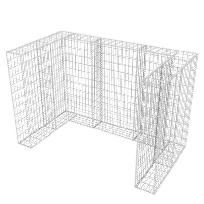Gabion Double Wheelie Bin Surround Steel 180x100x120 cm