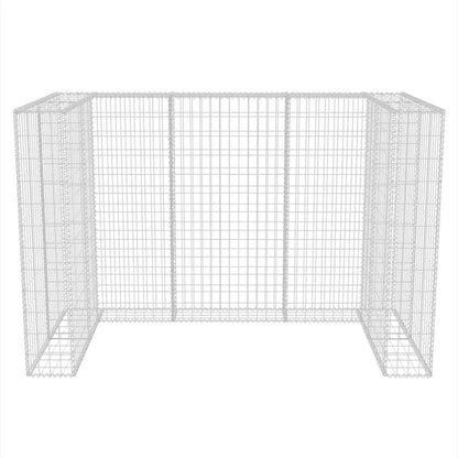 Gabion Double Wheelie Bin Surround Steel 180x100x120 cm