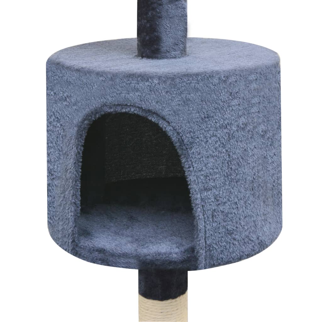 Cat Tree with Sisal Scratching Posts 125 cm Dark Blue