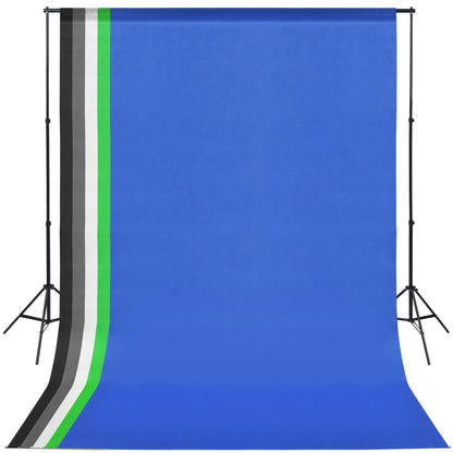 190205 vidaXL Photo Studio Kit with 5 Coloured Backdrops and Adjustable Frame