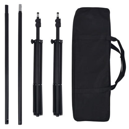 190205 vidaXL Photo Studio Kit with 5 Coloured Backdrops and Adjustable Frame