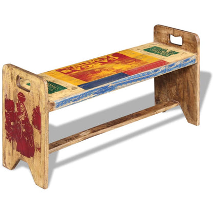 Cola Bench Solid Reclaimed Wood 100x30x50 cm