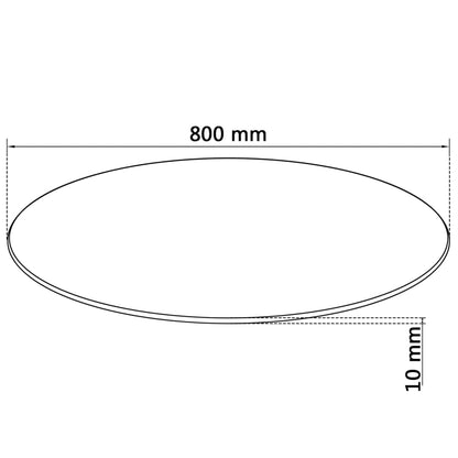 Table Top Tempered Glass Round 80 cm