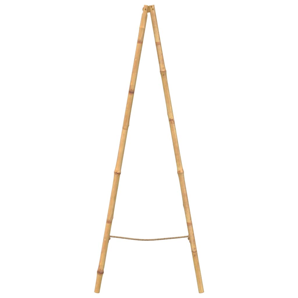 Double Towel Ladder with 5 Rungs Bamboo 50x160 cm