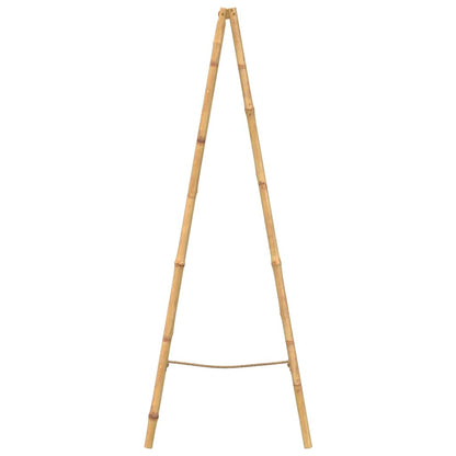 Double Towel Ladder with 5 Rungs Bamboo 50x160 cm