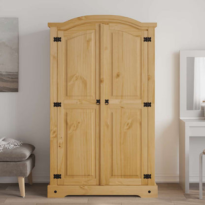 243732 vidaXL Wardrobe Mexican Pine Corona Range 2 Doors