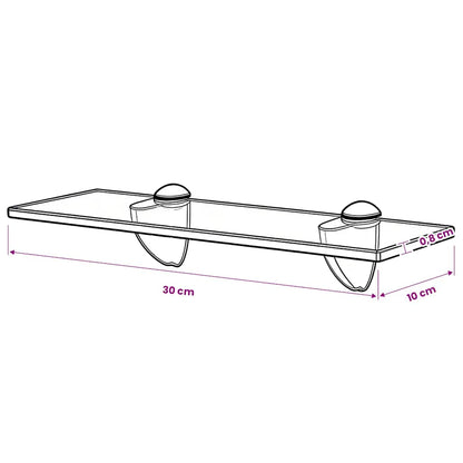 Floating Shelf Glass 30x10 cm 8 mm