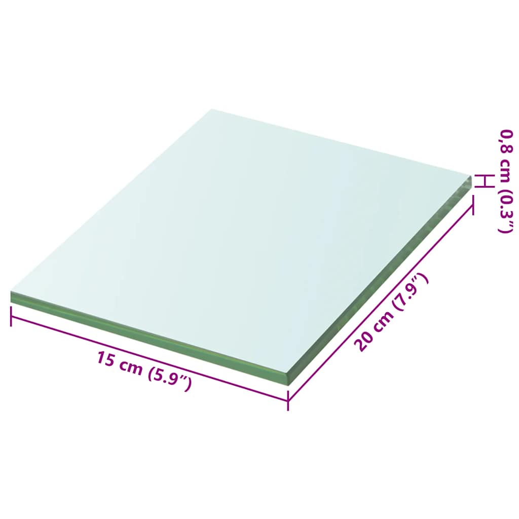 Shelf Panel Glass Clear 20x15 cm
